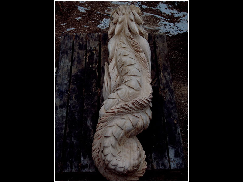 picture of dragon fish carving