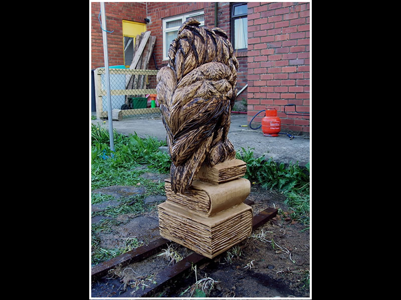 picture of owl carving