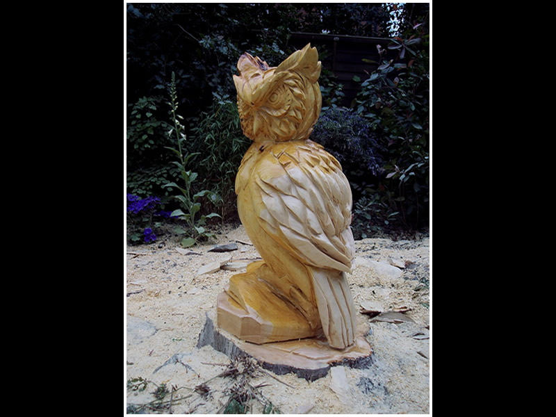 picture of owl carving