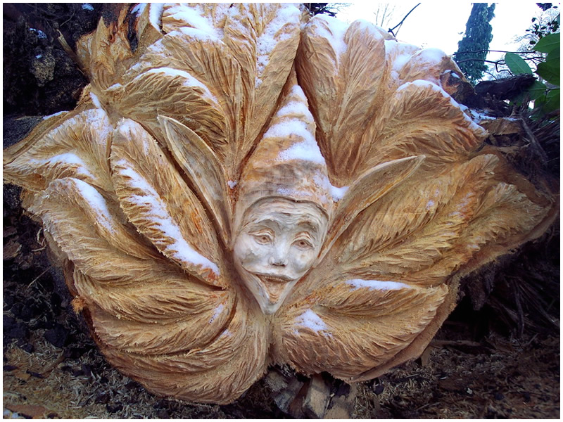 picture of pixie stump carving