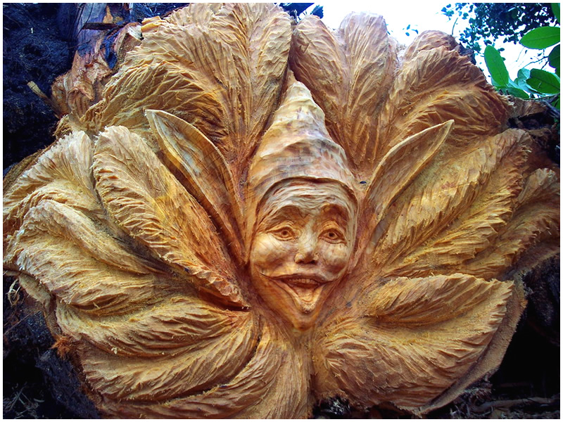 picture of pixie stump carving