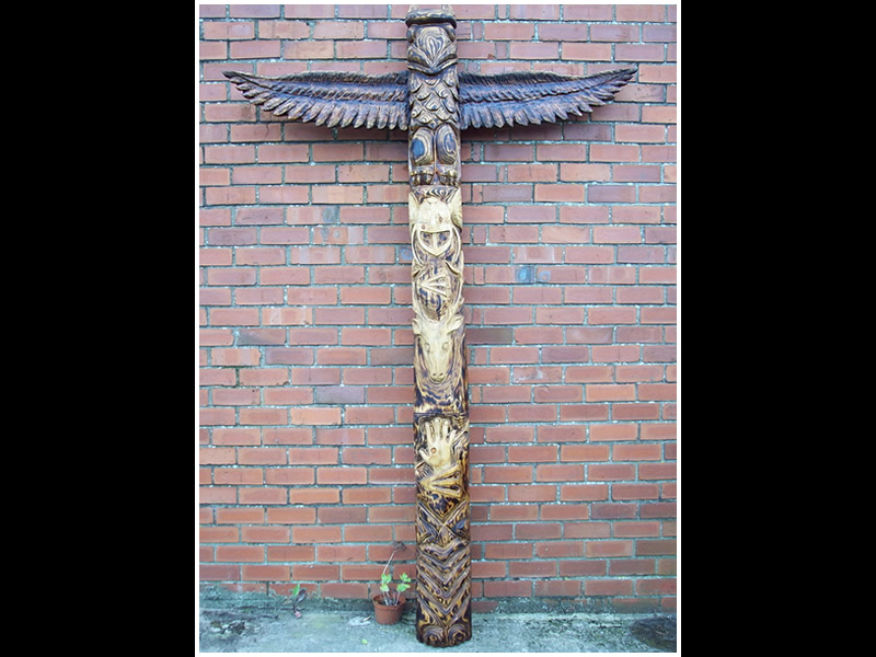 picture of totem pole carving