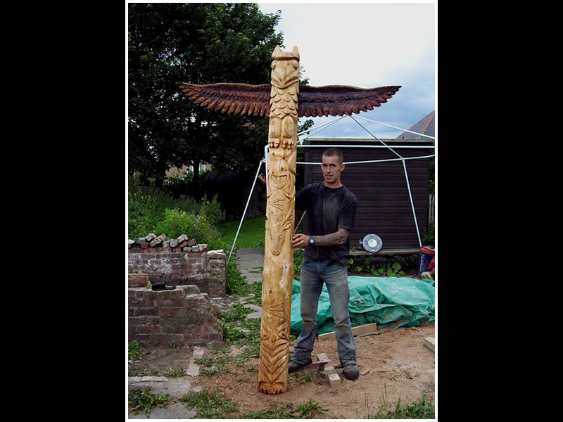 picture of totem pole carving